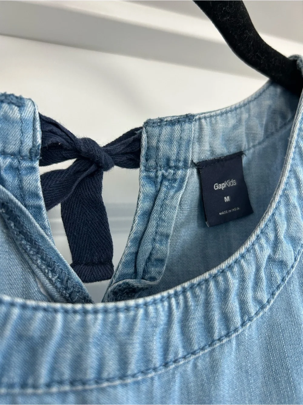 GAP Light Blue Chambray Girls' Sleeveless Dress
